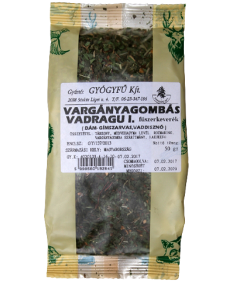 Vargányagombás Vadragu I. Fűszerkeverék 50 g Vargányagombás Vadragu I. Fűszerkeverék 50 g