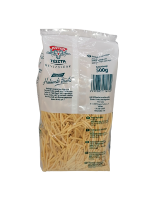 Gyufa tészta, halászlé tészta 8 tojásos 500g Gyufa tészta, halászlé tészta 8 tojásos 500g