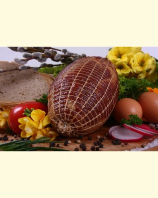 Tóalmási füstölt nyers kötözött sonka kb. 1,5 -1,6 kg Tóalmási füstölt nyers kötözött sonka kb. 1,5 -1,6 kg