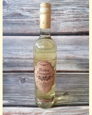 Boldog Névnapot! parafacímkés száraz fehérbor 0,75l