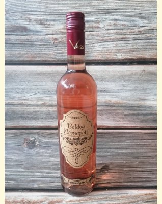 Boldog Névnapot! parafacímkés száraz rosébor 0,75l