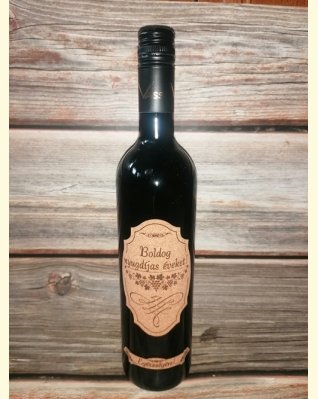 Boldog nyugdíjas éveket! parafacímkés száraz vörösbor 0,75l