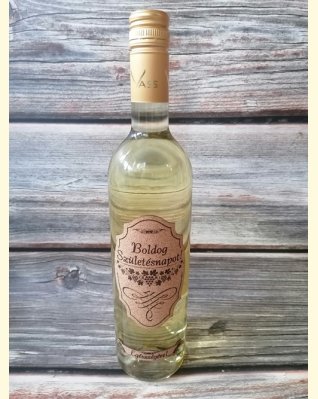 Boldog Születésnapot! parafacímkés száraz fehérbor 0,75l