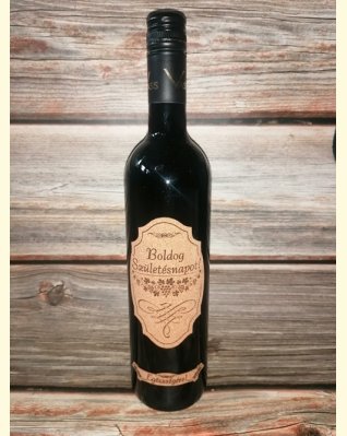 Boldog Születésnapot! parafacímkés száraz vörösbor 0,75l