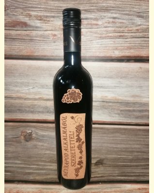 Névnapod Alkalmából Szeretettel! parafacímkés száraz vörösbor 0,75l