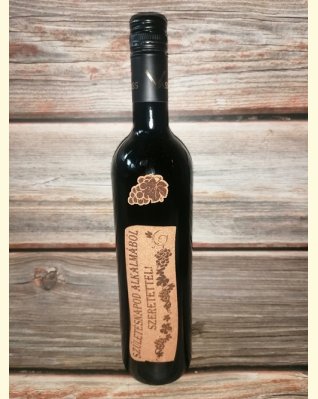 Születésnapod alkalmából szeretettel! parafacímkés száraz vörösbor 0,75l