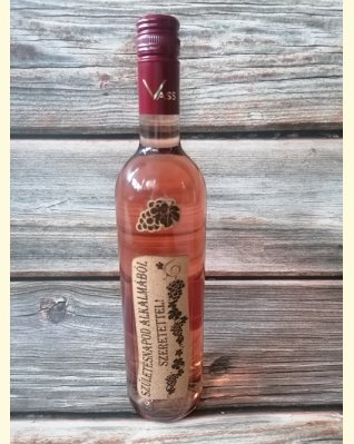 Születésnapod alkalmából szeretettel! parafacímkés száraz rosébor 0,75l