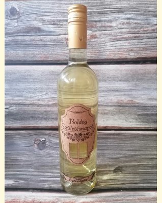 Boldog Születésnapot! számos parafacímkés száraz fehérbor 0,75l