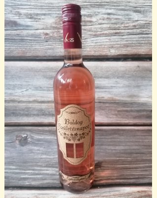 Boldog Születésnapot! számos parafacímkés száraz rosébor 0,75l